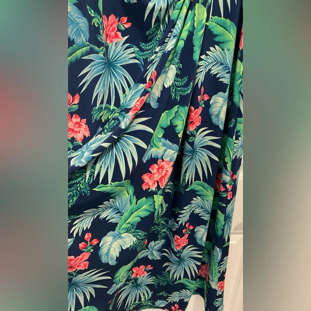 TOMMY BAHAMA Clara Floral Isle Sleeveless Faux-Wrap Maxi Dress • Size Small - Picture 7 of 8